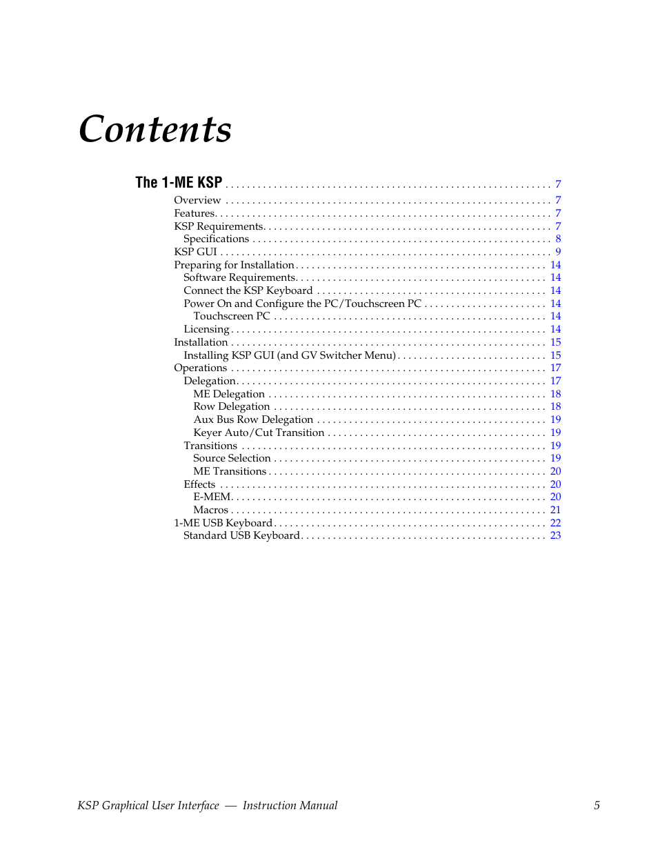 Grass Valley KSP Switcher Soft Panel Graphica v.1.0 User Manual | Page 5 / 24