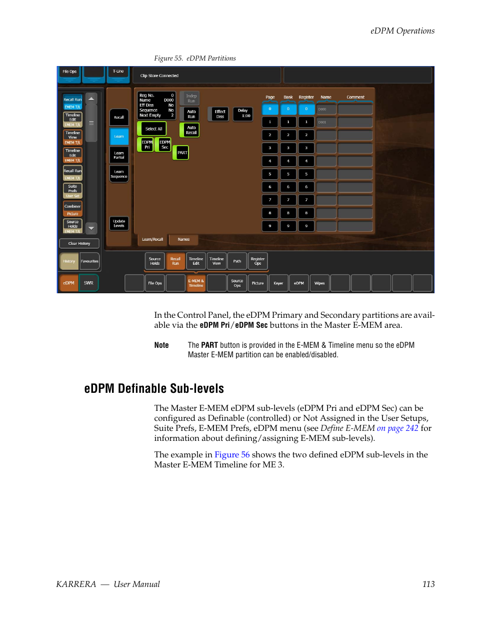 Edpm definable sub-levels | Grass Valley Karrera Video Production Center v.4.0 User Manual | Page 113 / 370