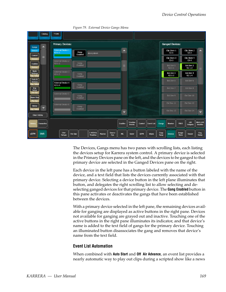 Grass Valley Karrera Video Production Center v.4.0 User Manual | Page 169 / 370