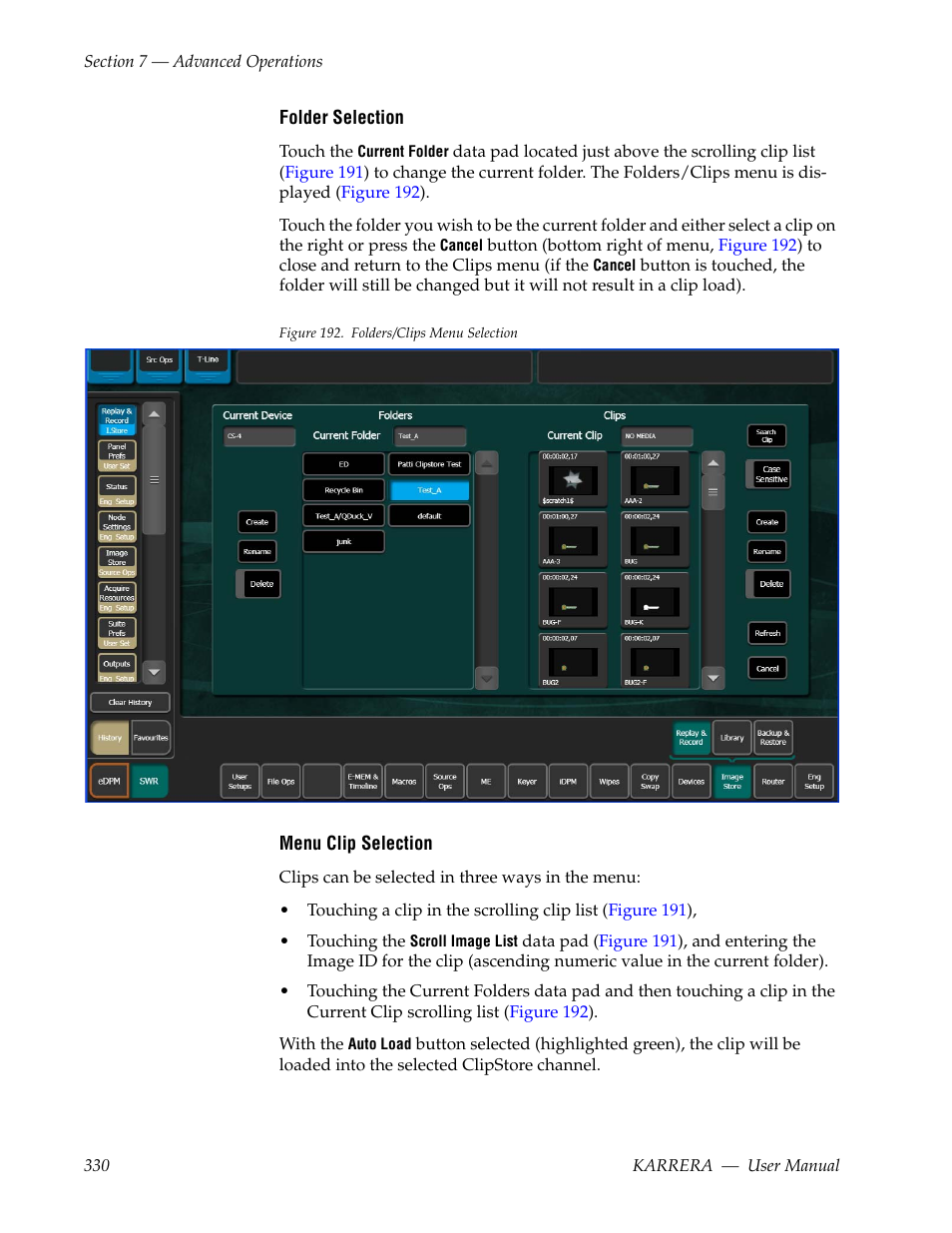 Grass Valley Karrera Video Production Center v.4.0 User Manual | Page 330 / 370