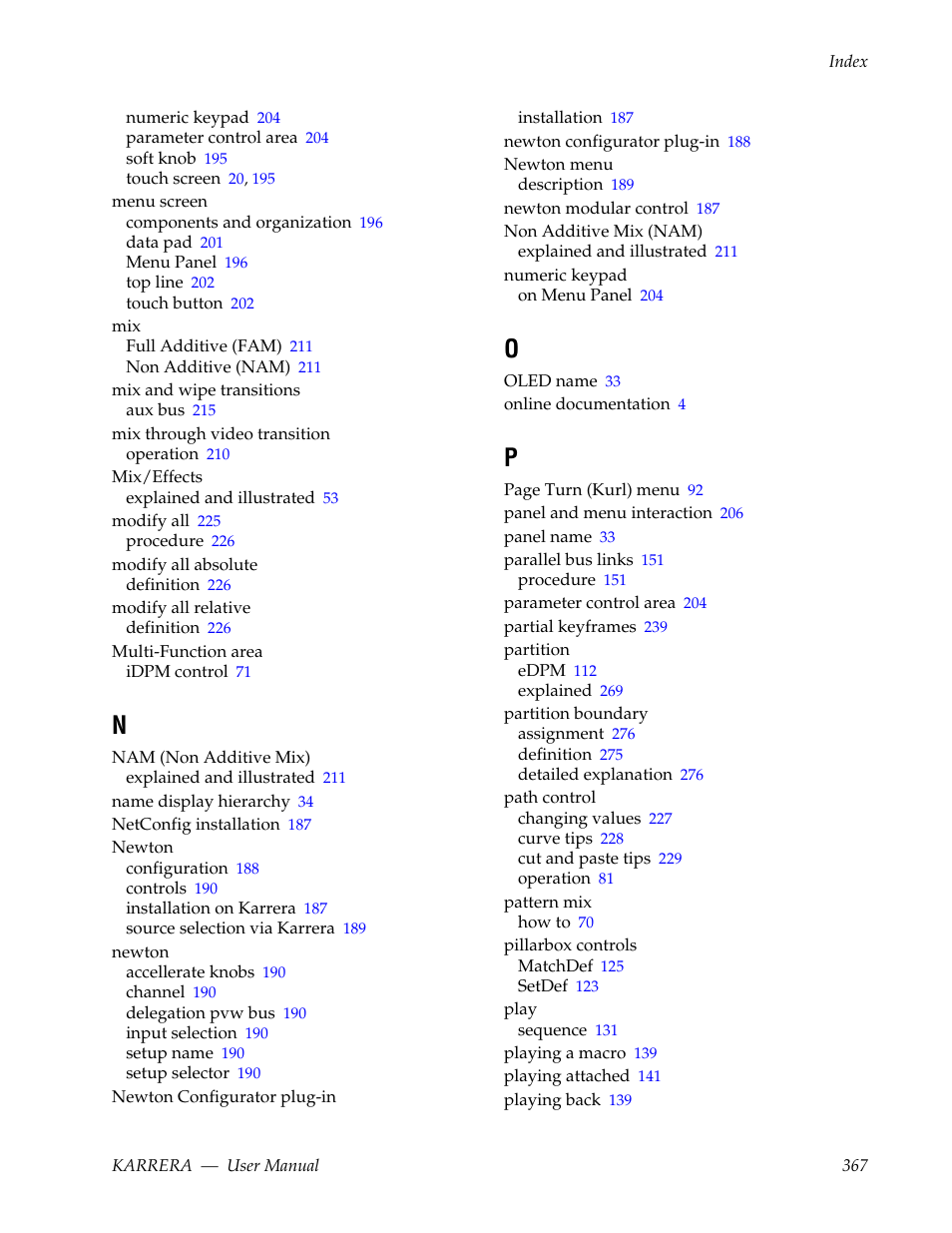 Grass Valley Karrera Video Production Center v.4.0 User Manual | Page 367 / 370