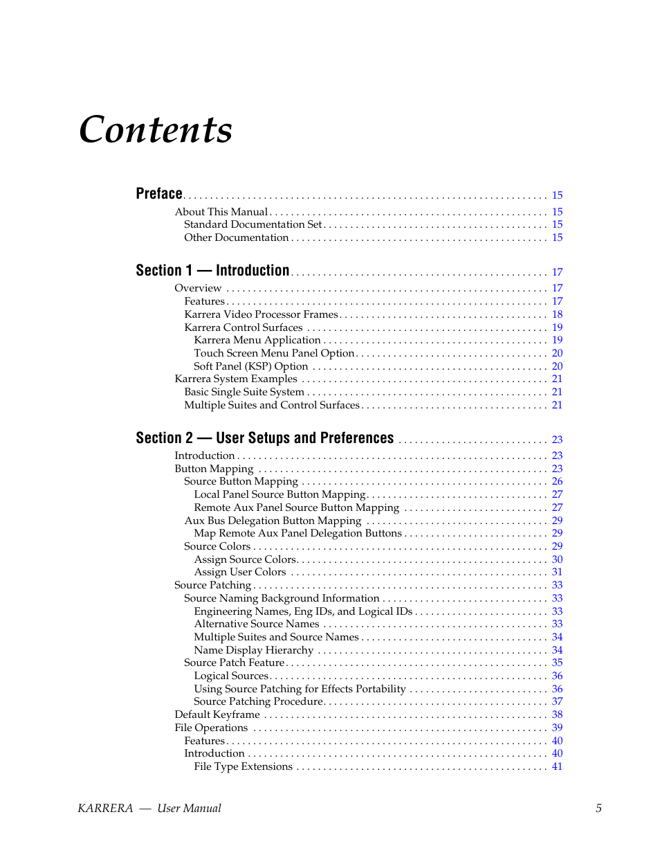 Grass Valley Karrera Video Production Center v.4.0 User Manual | Page 5 / 370