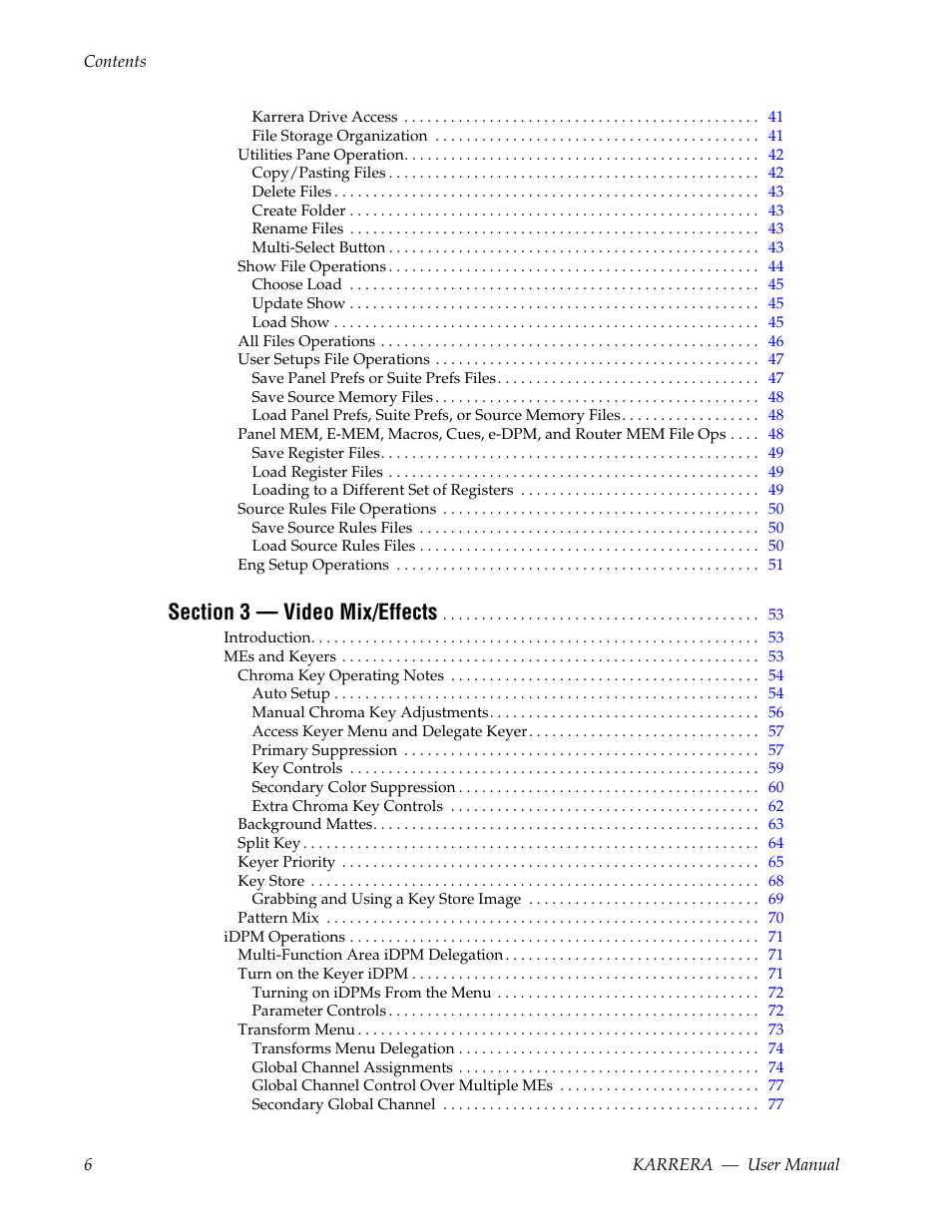 Grass Valley Karrera Video Production Center v.4.0 User Manual | Page 6 / 370