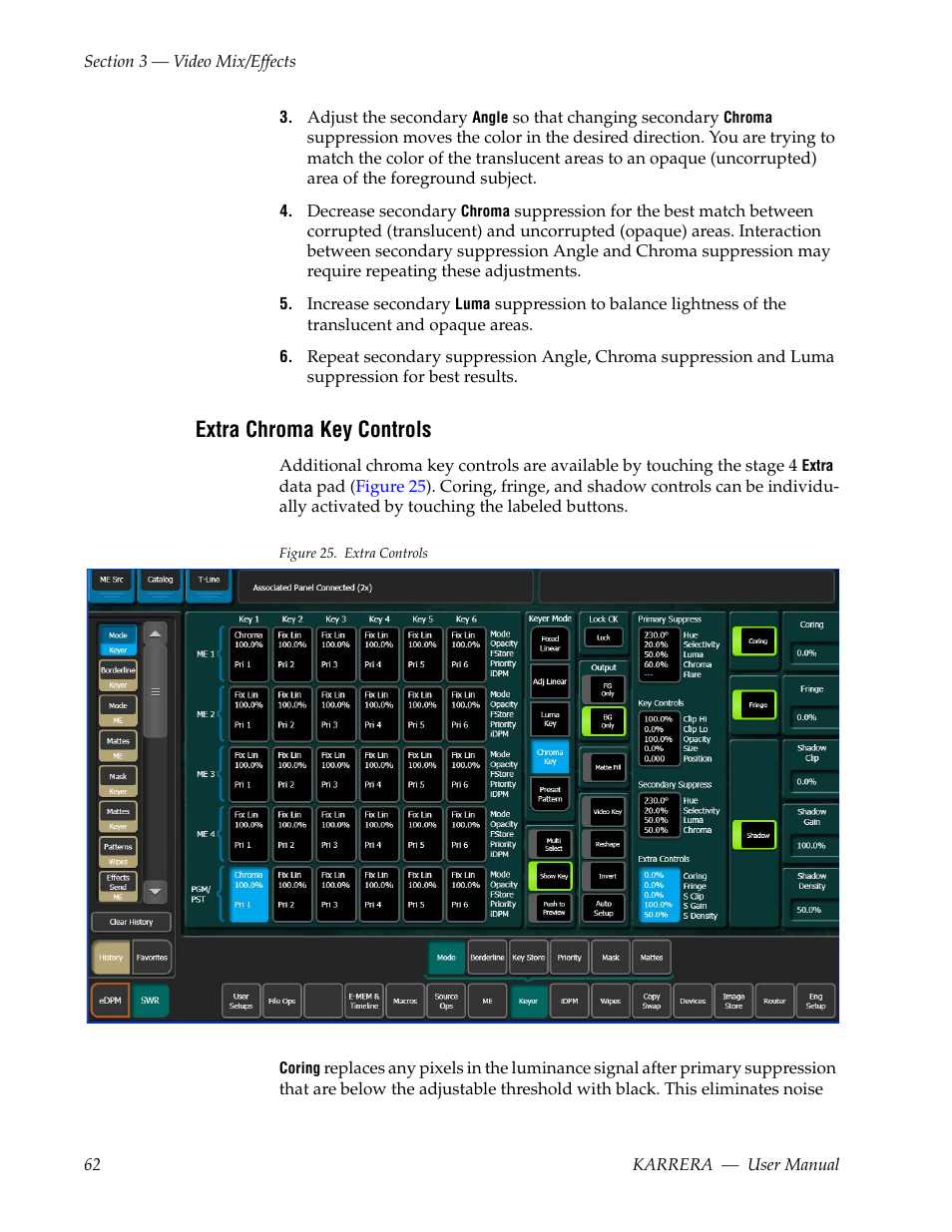 Extra chroma key controls | Grass Valley Karrera Video Production Center v.4.0 User Manual | Page 62 / 370