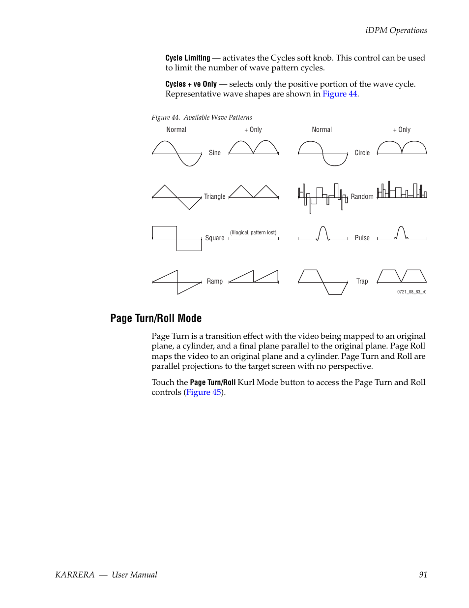 Page turn/roll mode | Grass Valley Karrera Video Production Center v.4.0 User Manual | Page 91 / 370