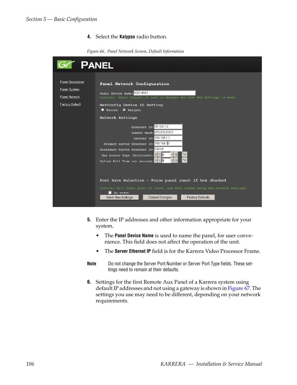 Grass Valley Karrera Video Production Center Installation v.4.1 User Manual | Page 106 / 292