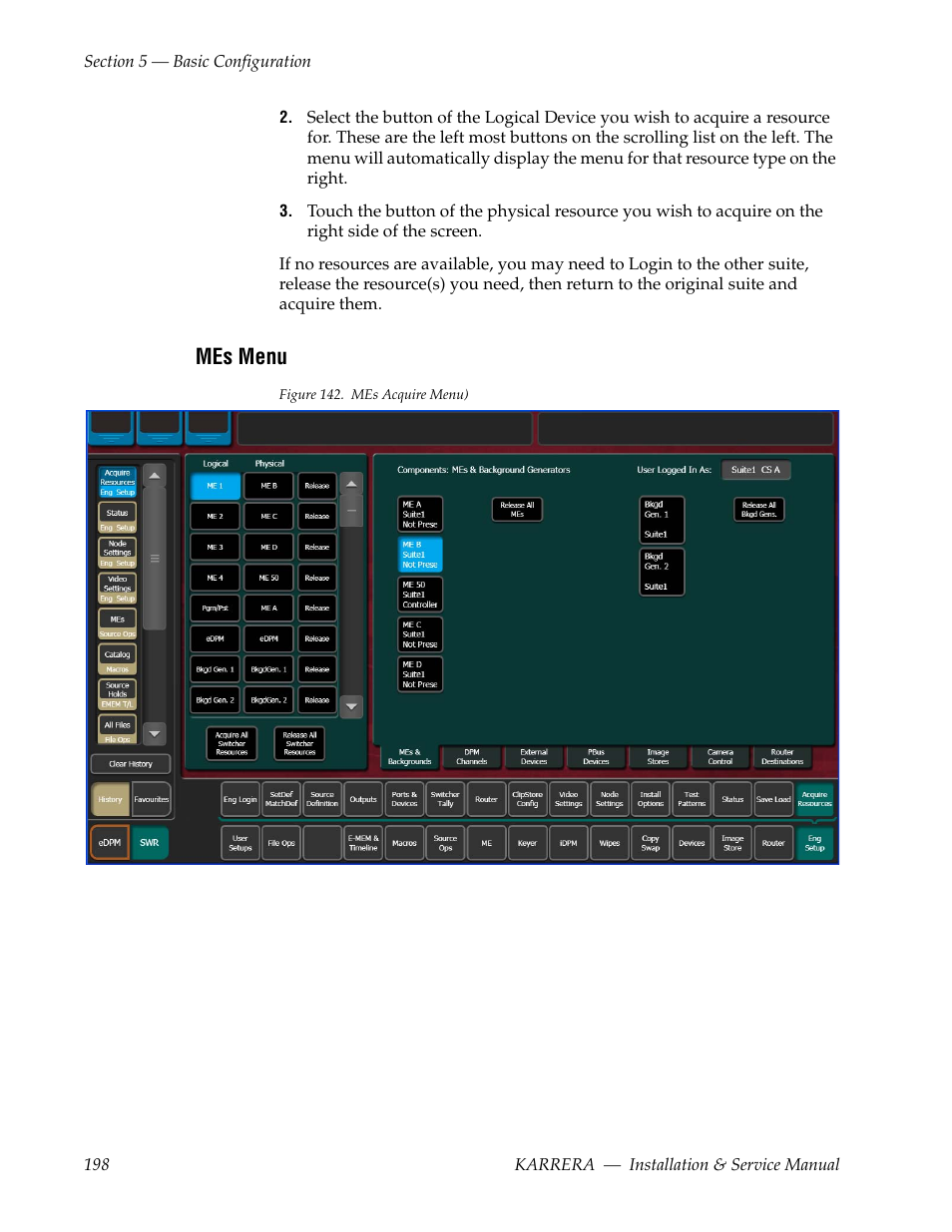 Mes menu | Grass Valley Karrera Video Production Center Installation v.4.1 User Manual | Page 198 / 292