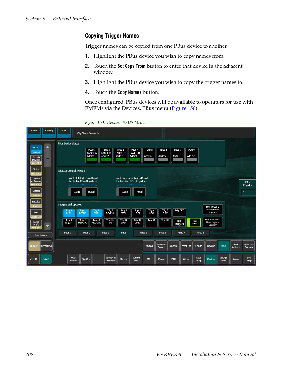 Grass Valley Karrera Video Production Center Installation v.4.1 User Manual | Page 208 / 292