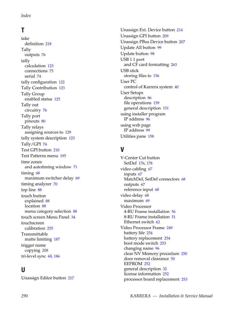 Grass Valley Karrera Video Production Center Installation v.4.1 User Manual | Page 290 / 292