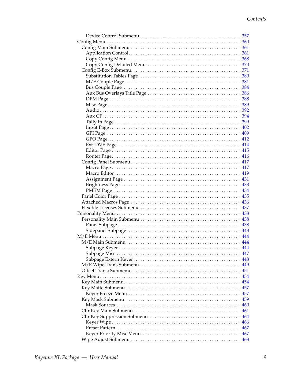 Grass Valley Kayenne XL Package v.7.0.4 User Manual | Page 11 / 663