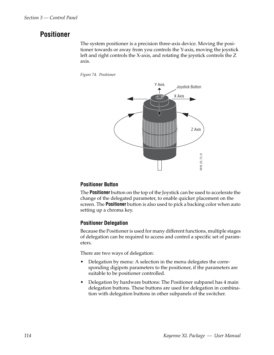 Positioner | Grass Valley Kayenne XL Package v.7.0.4 User Manual | Page 116 / 663