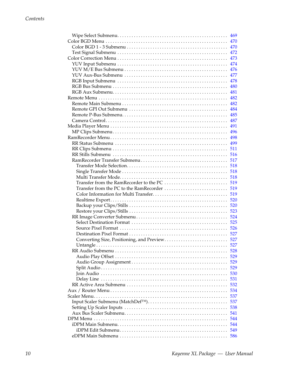 Grass Valley Kayenne XL Package v.7.0.4 User Manual | Page 12 / 663