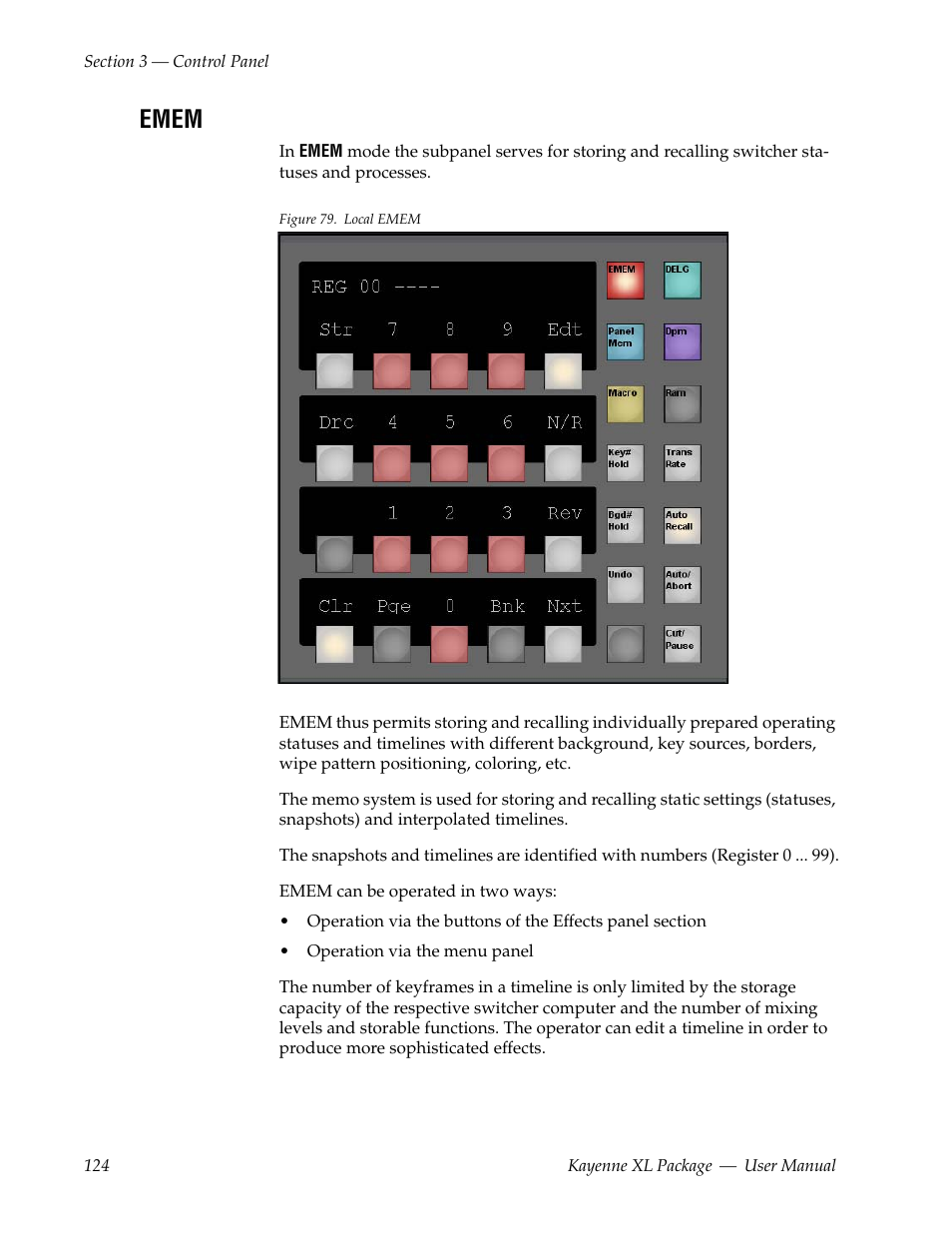Emem | Grass Valley Kayenne XL Package v.7.0.4 User Manual | Page 126 / 663