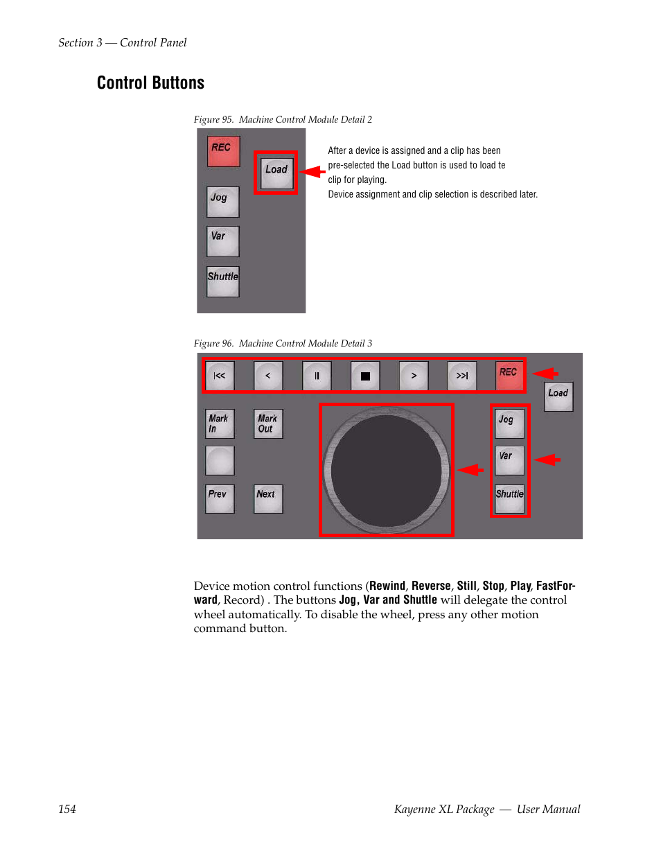 Control buttons | Grass Valley Kayenne XL Package v.7.0.4 User Manual | Page 156 / 663