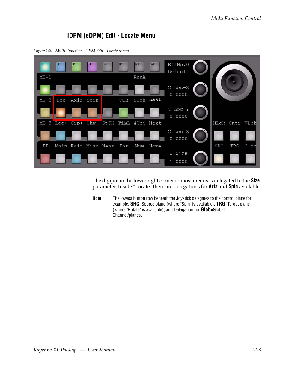 Idpm (edpm) edit - locate menu | Grass Valley Kayenne XL Package v.7.0.4 User Manual | Page 205 / 663