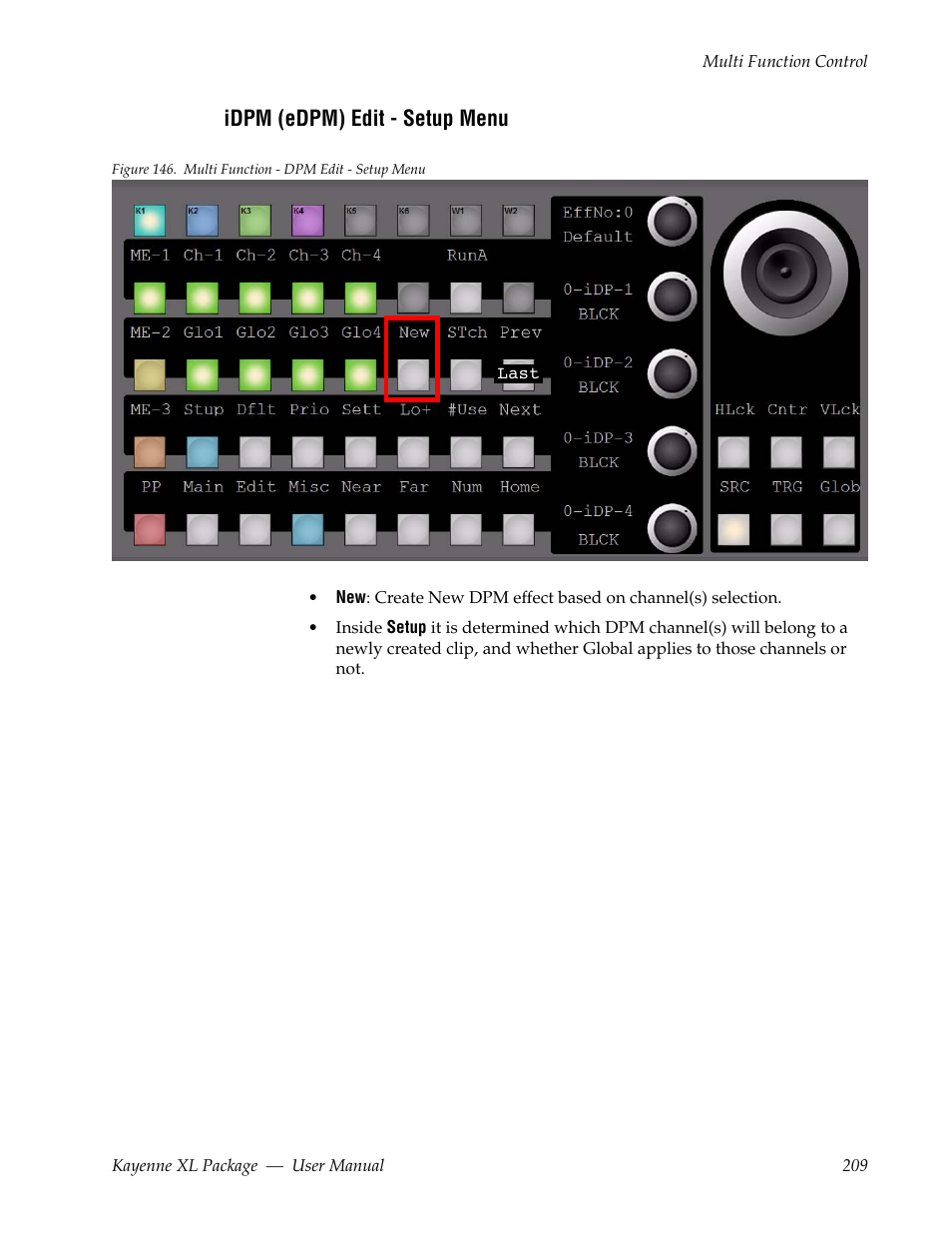 Idpm (edpm) edit - setup menu | Grass Valley Kayenne XL Package v.7.0.4 User Manual | Page 211 / 663