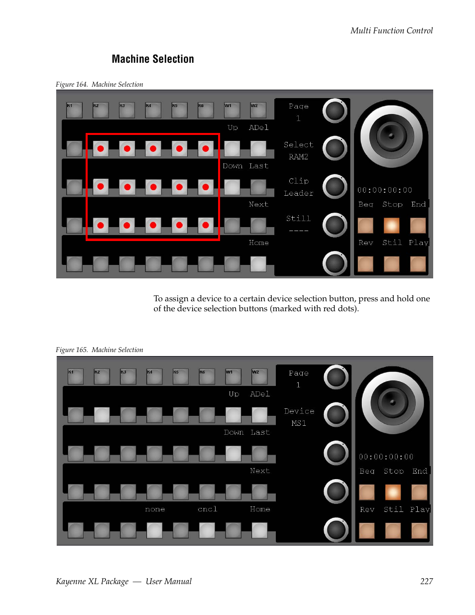 Machine selection | Grass Valley Kayenne XL Package v.7.0.4 User Manual | Page 229 / 663