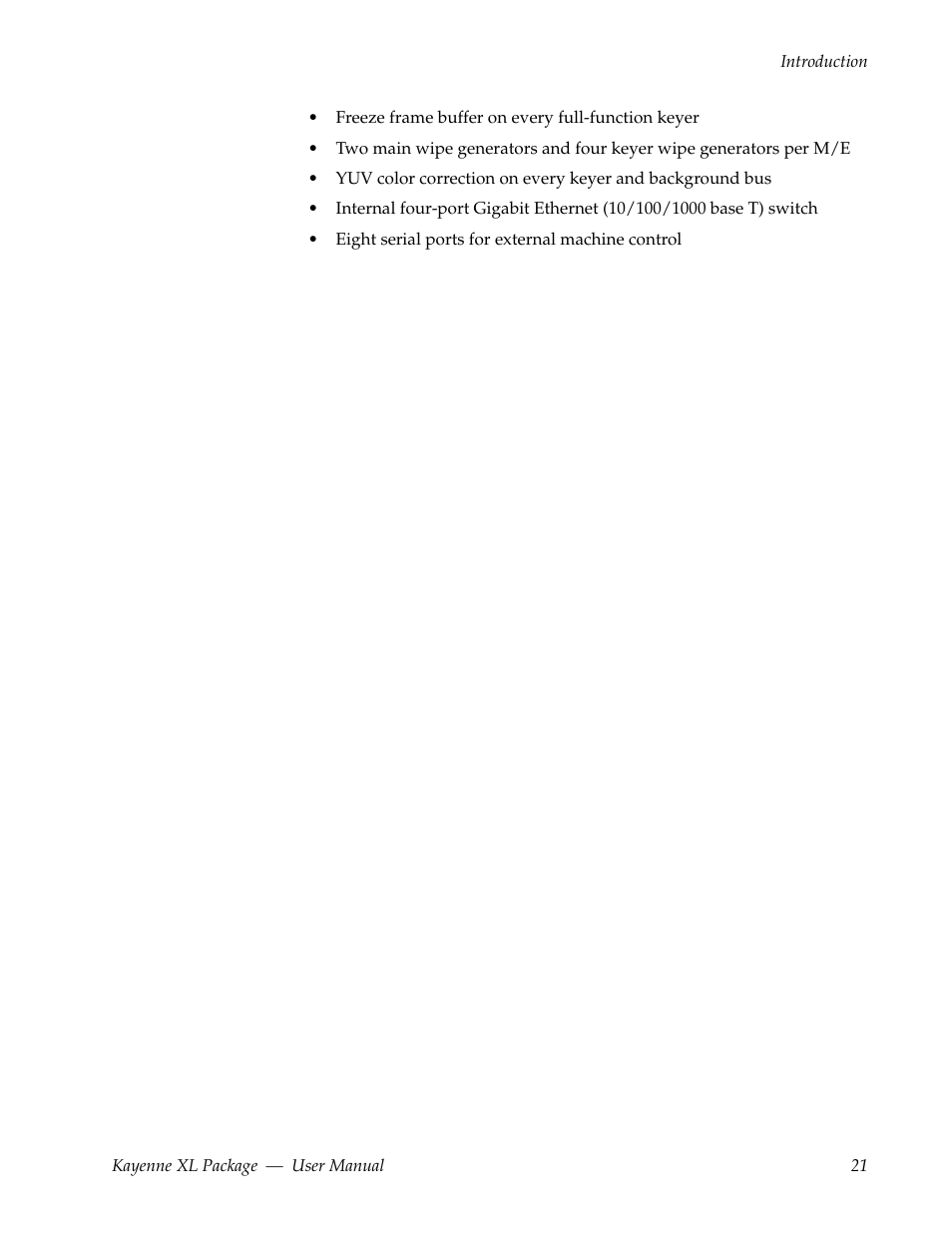 Grass Valley Kayenne XL Package v.7.0.4 User Manual | Page 23 / 663