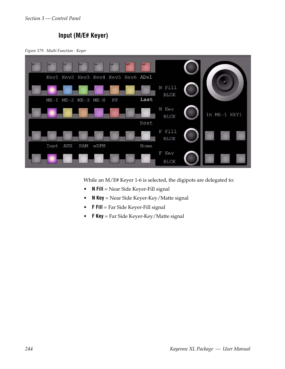 Input (m/e# keyer) | Grass Valley Kayenne XL Package v.7.0.4 User Manual | Page 246 / 663