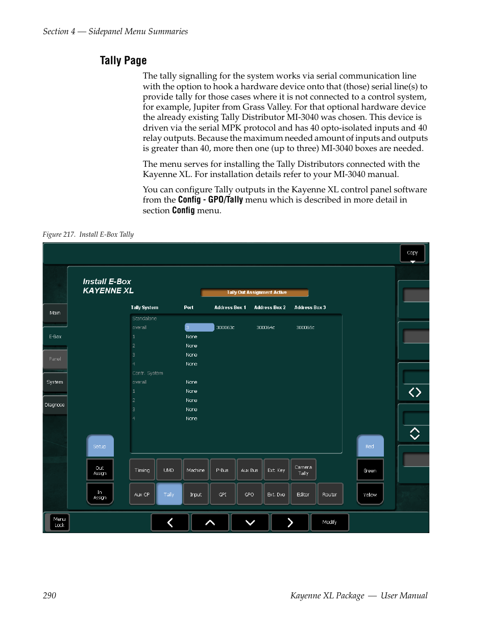 Grass Valley Kayenne XL Package v.7.0.4 User Manual | Page 292 / 663