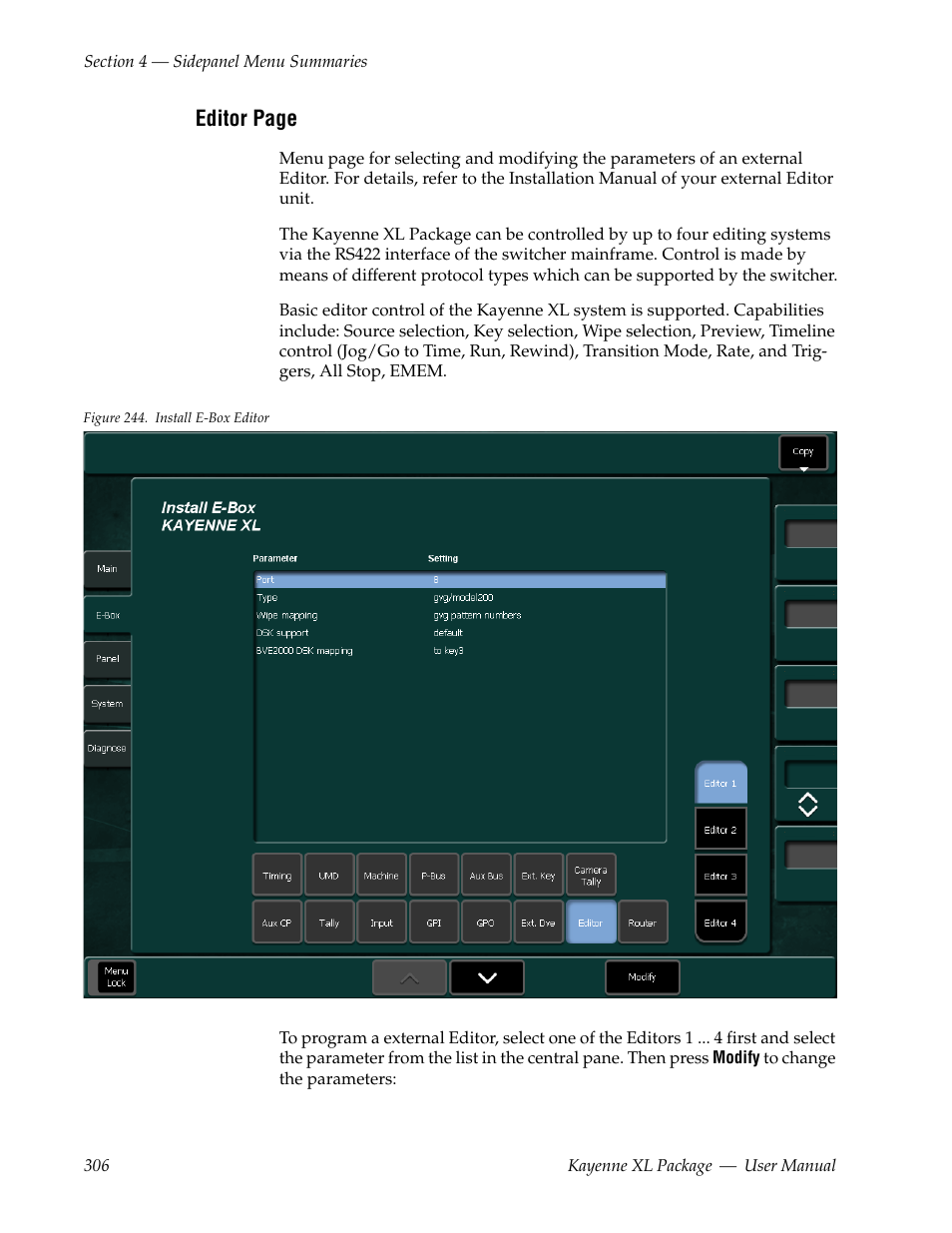 Grass Valley Kayenne XL Package v.7.0.4 User Manual | Page 308 / 663