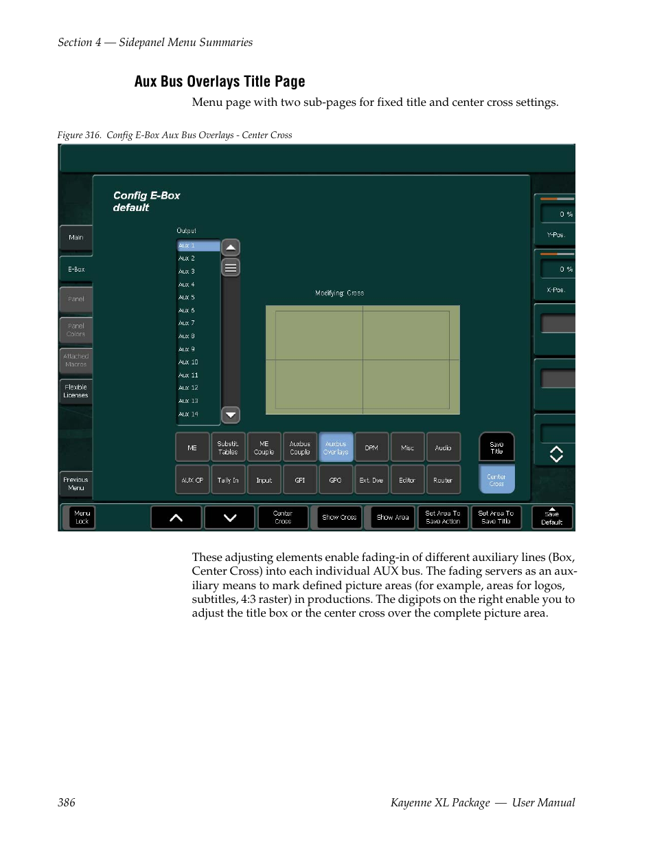 Grass Valley Kayenne XL Package v.7.0.4 User Manual | Page 388 / 663