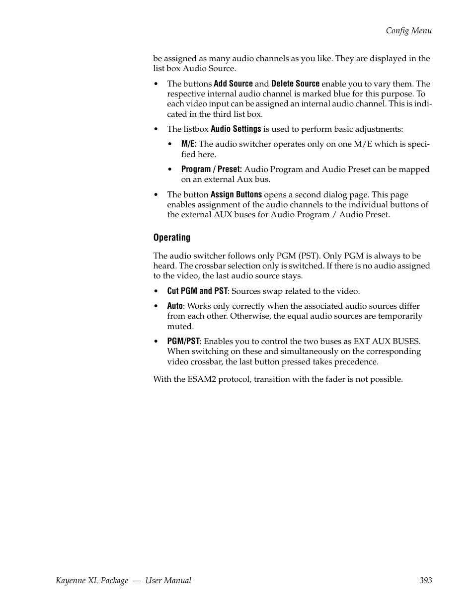 Grass Valley Kayenne XL Package v.7.0.4 User Manual | Page 395 / 663