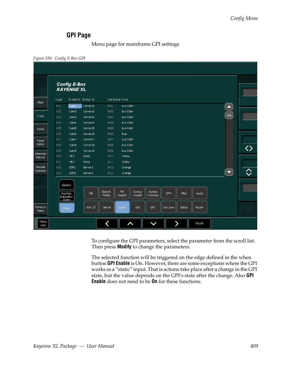 Grass Valley Kayenne XL Package v.7.0.4 User Manual | Page 411 / 663