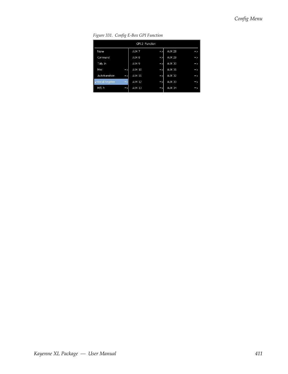 Grass Valley Kayenne XL Package v.7.0.4 User Manual | Page 413 / 663