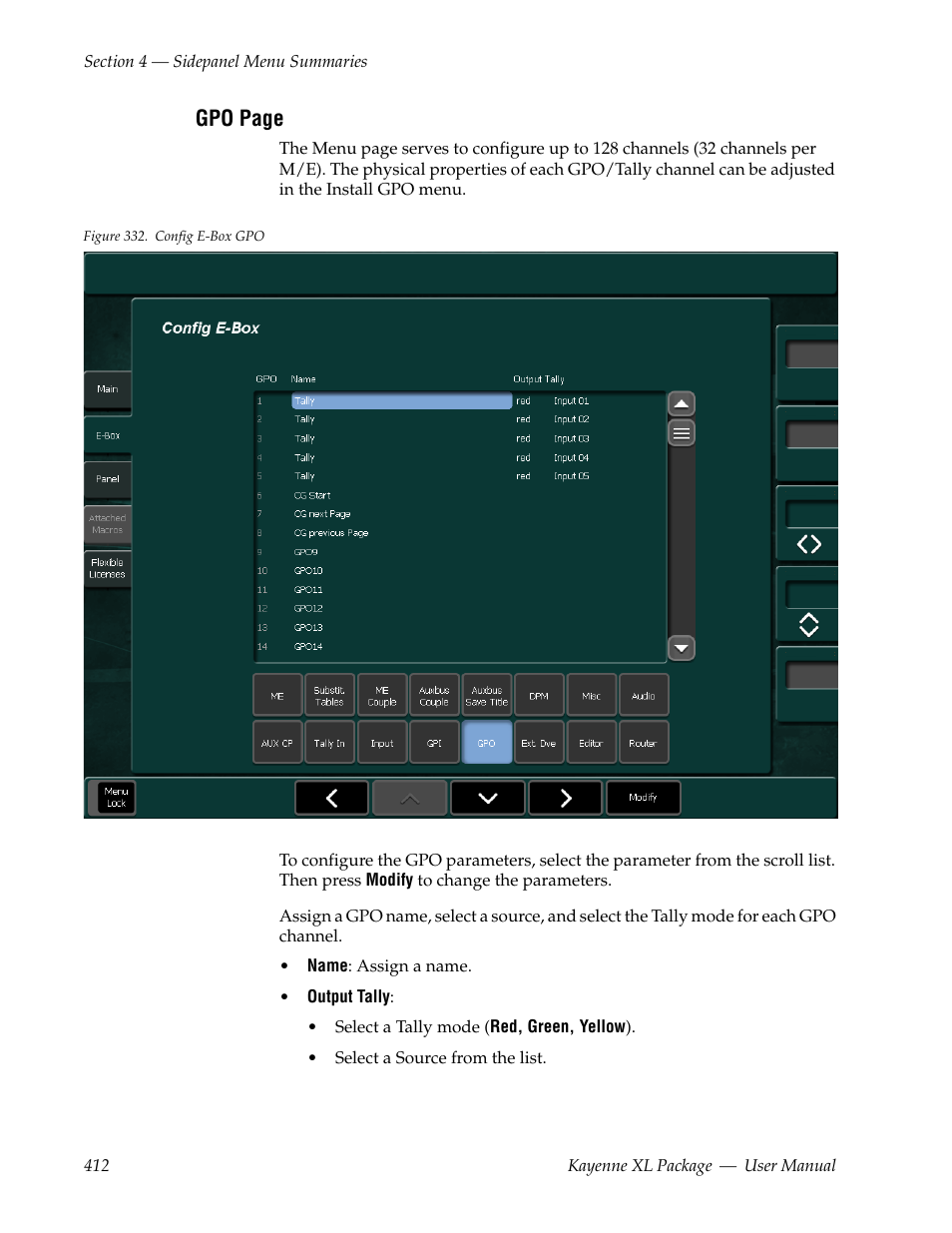 Grass Valley Kayenne XL Package v.7.0.4 User Manual | Page 414 / 663