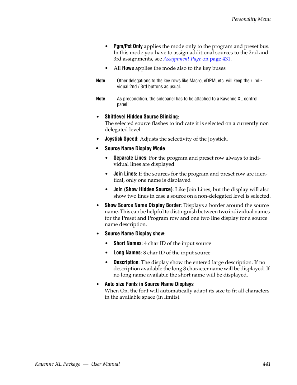 Grass Valley Kayenne XL Package v.7.0.4 User Manual | Page 443 / 663