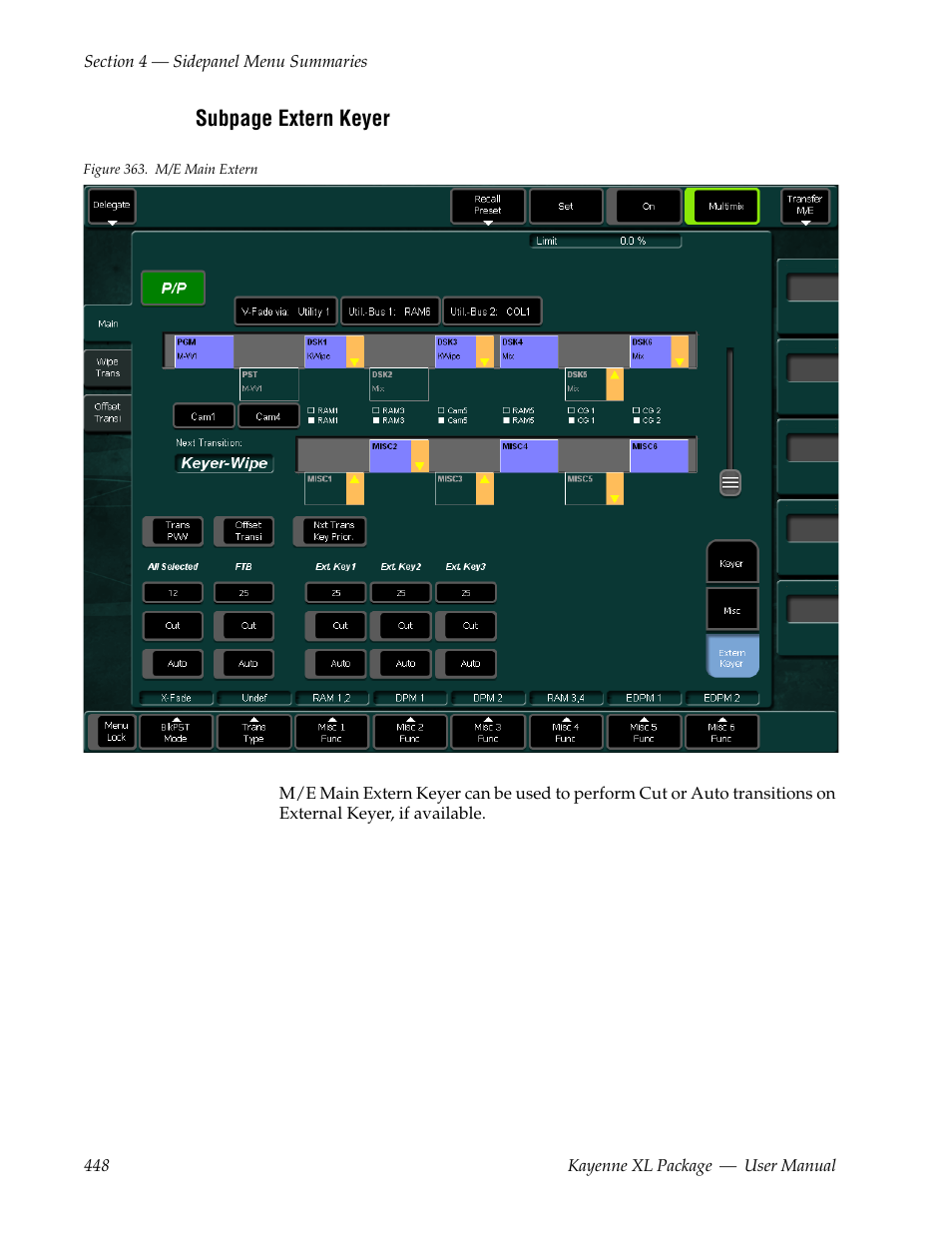 Grass Valley Kayenne XL Package v.7.0.4 User Manual | Page 450 / 663