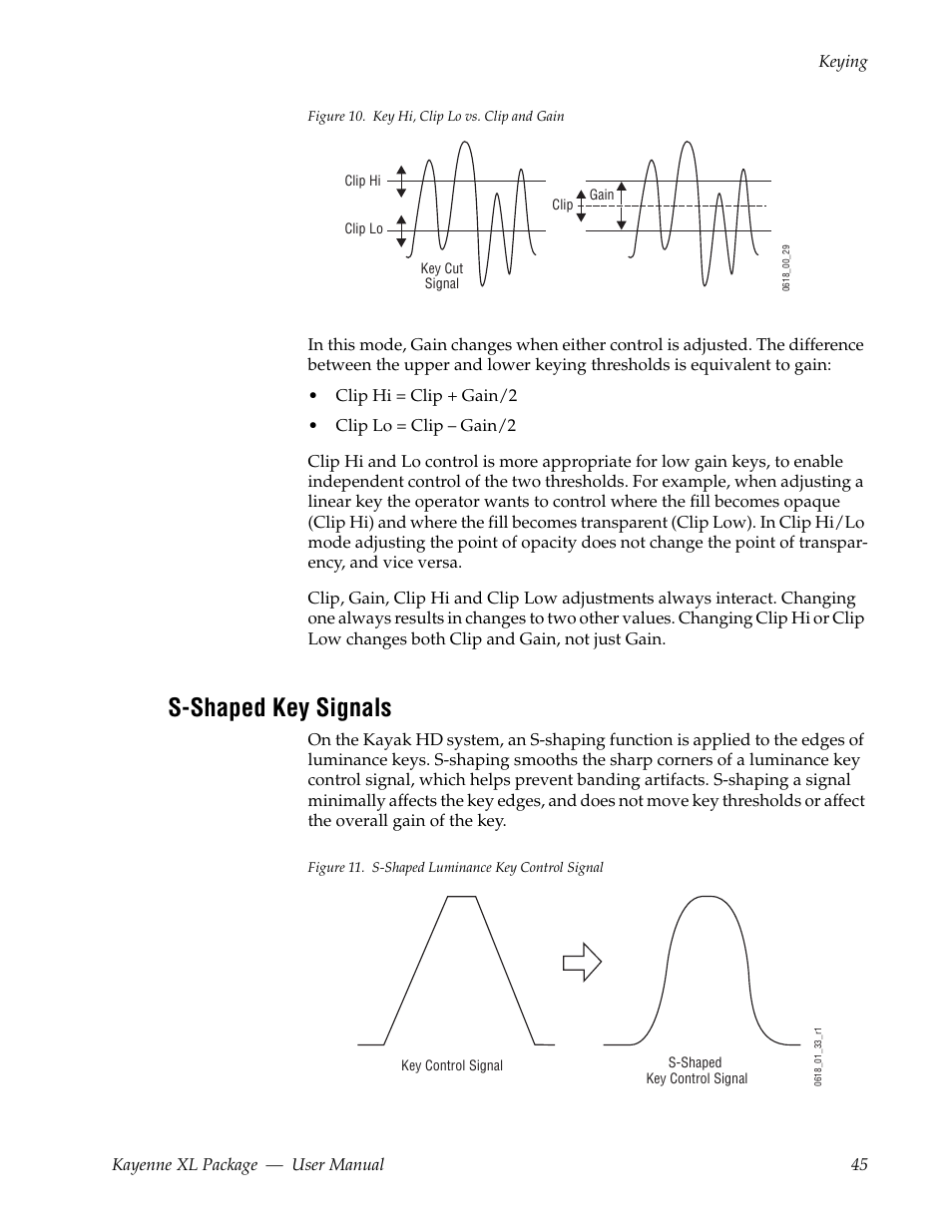 S-shaped key signals | Grass Valley Kayenne XL Package v.7.0.4 User Manual | Page 47 / 663