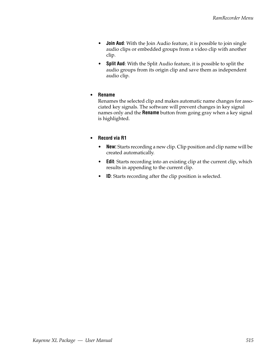 Grass Valley Kayenne XL Package v.7.0.4 User Manual | Page 517 / 663