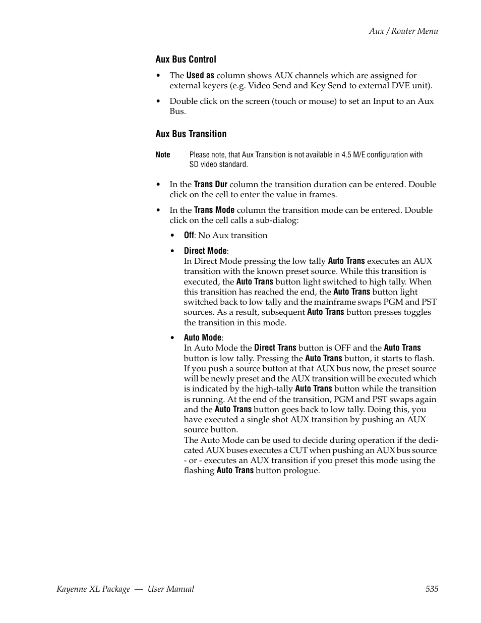 Grass Valley Kayenne XL Package v.7.0.4 User Manual | Page 537 / 663