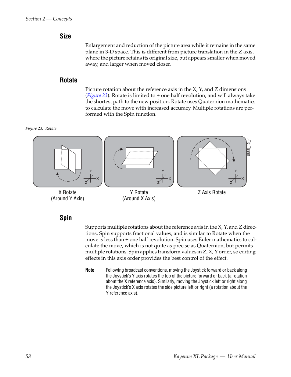 Size, Rotate, Spin | Grass Valley Kayenne XL Package v.7.0.4 User Manual | Page 60 / 663