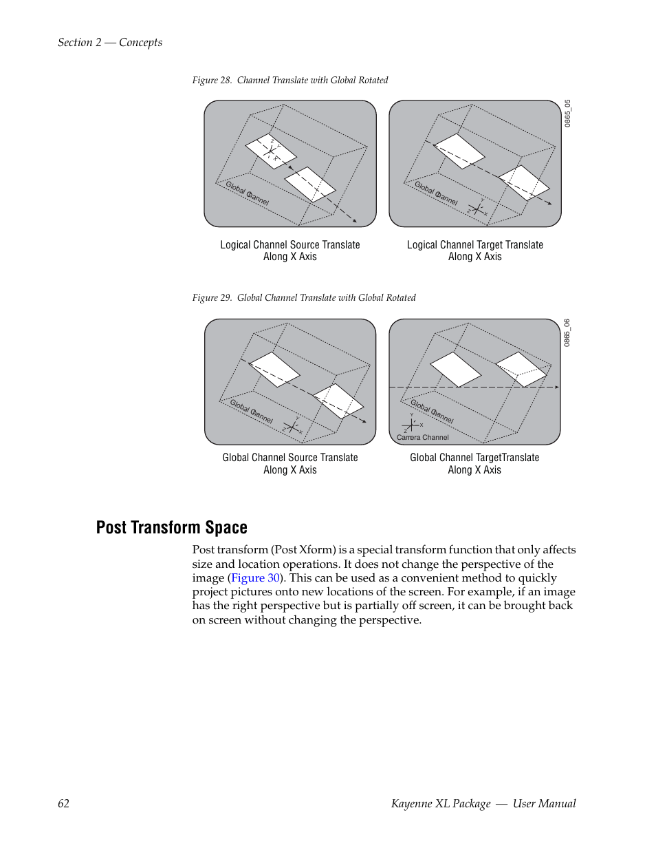 Post transform space | Grass Valley Kayenne XL Package v.7.0.4 User Manual | Page 64 / 663