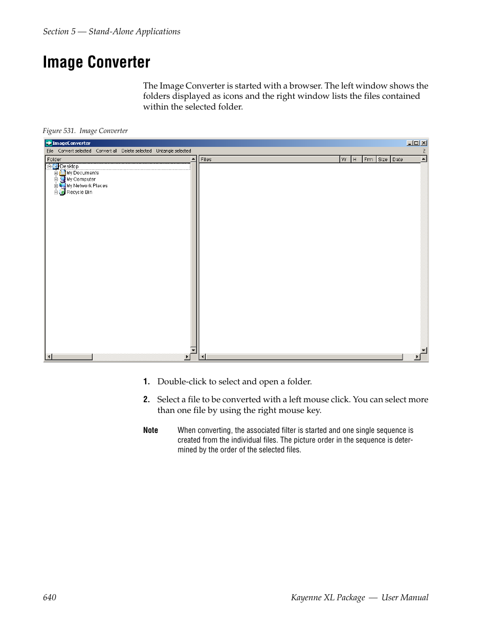 Image converter | Grass Valley Kayenne XL Package v.7.0.4 User Manual | Page 642 / 663