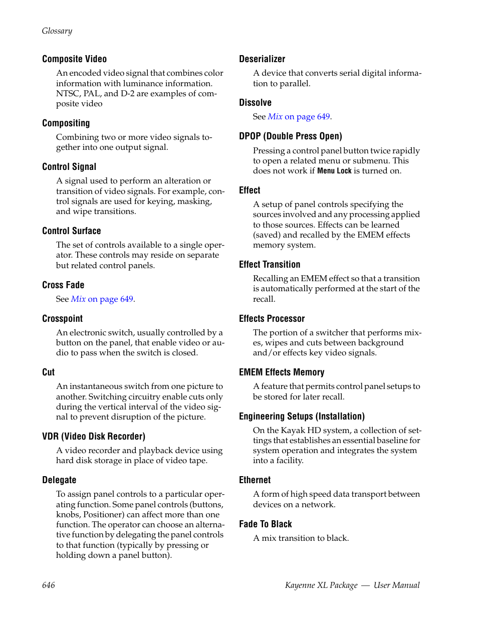 Grass Valley Kayenne XL Package v.7.0.4 User Manual | Page 648 / 663