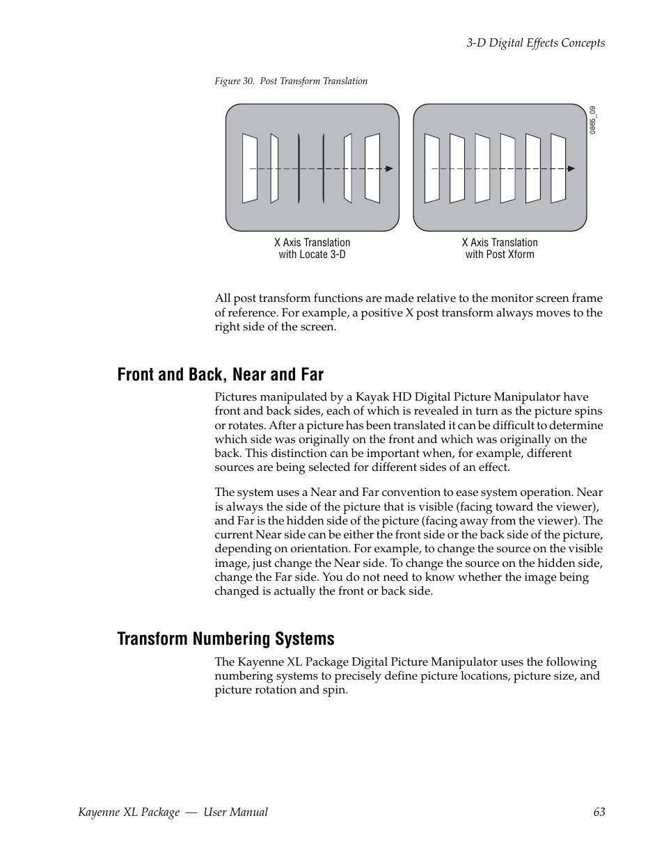 Front and back, near and far, Transform numbering systems | Grass Valley Kayenne XL Package v.7.0.4 User Manual | Page 65 / 663