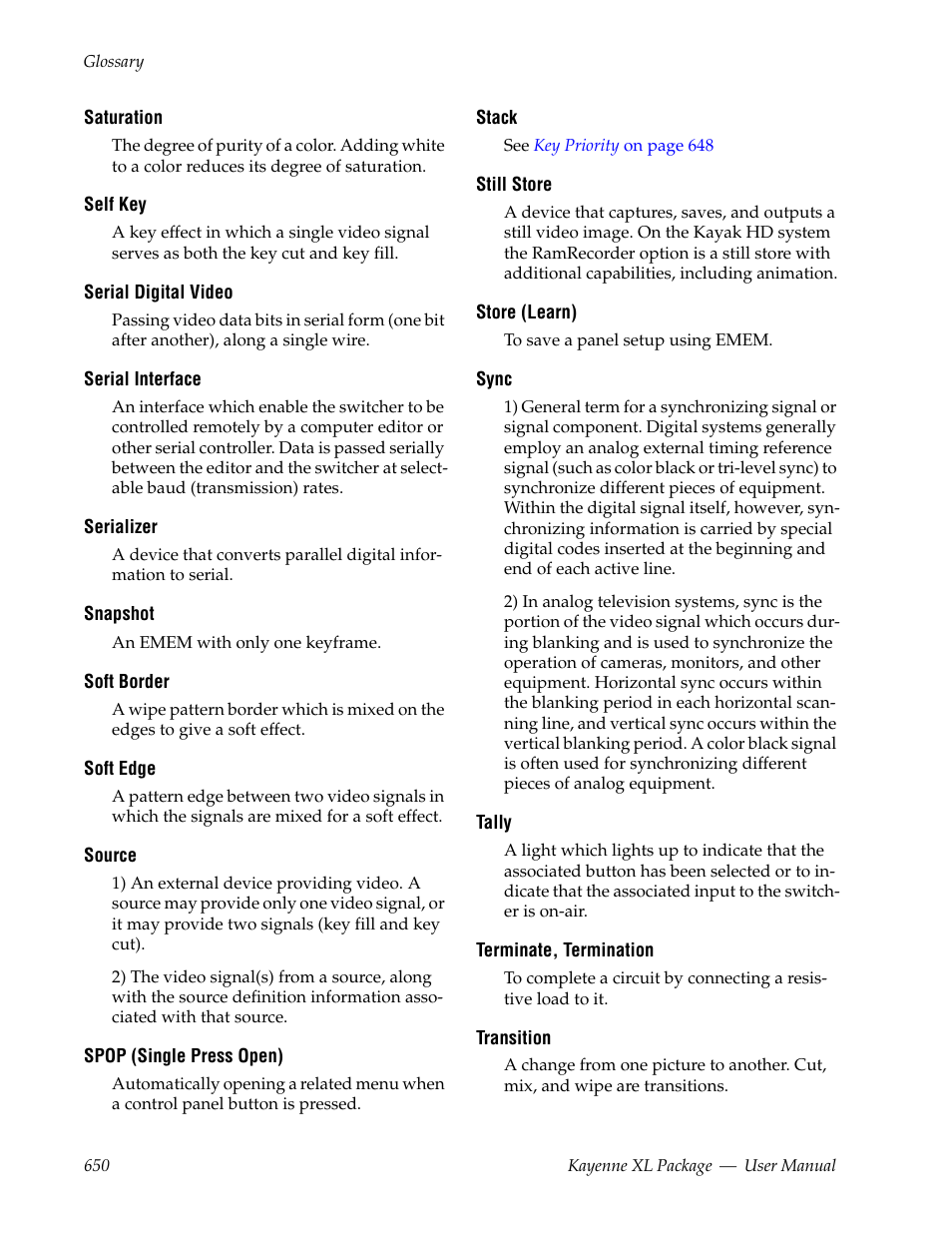 Grass Valley Kayenne XL Package v.7.0.4 User Manual | Page 652 / 663