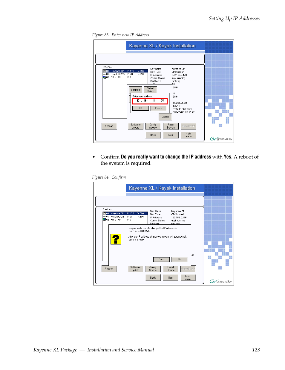 Grass Valley Kayenne XL Package Installation v.7.0.4 User Manual | Page 123 / 198
