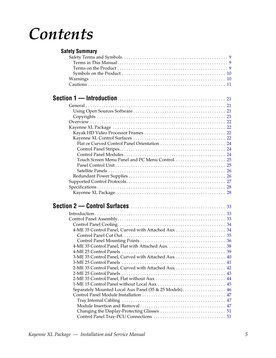 Grass Valley Kayenne XL Package Installation v.7.0.4 User Manual | Page 5 / 198