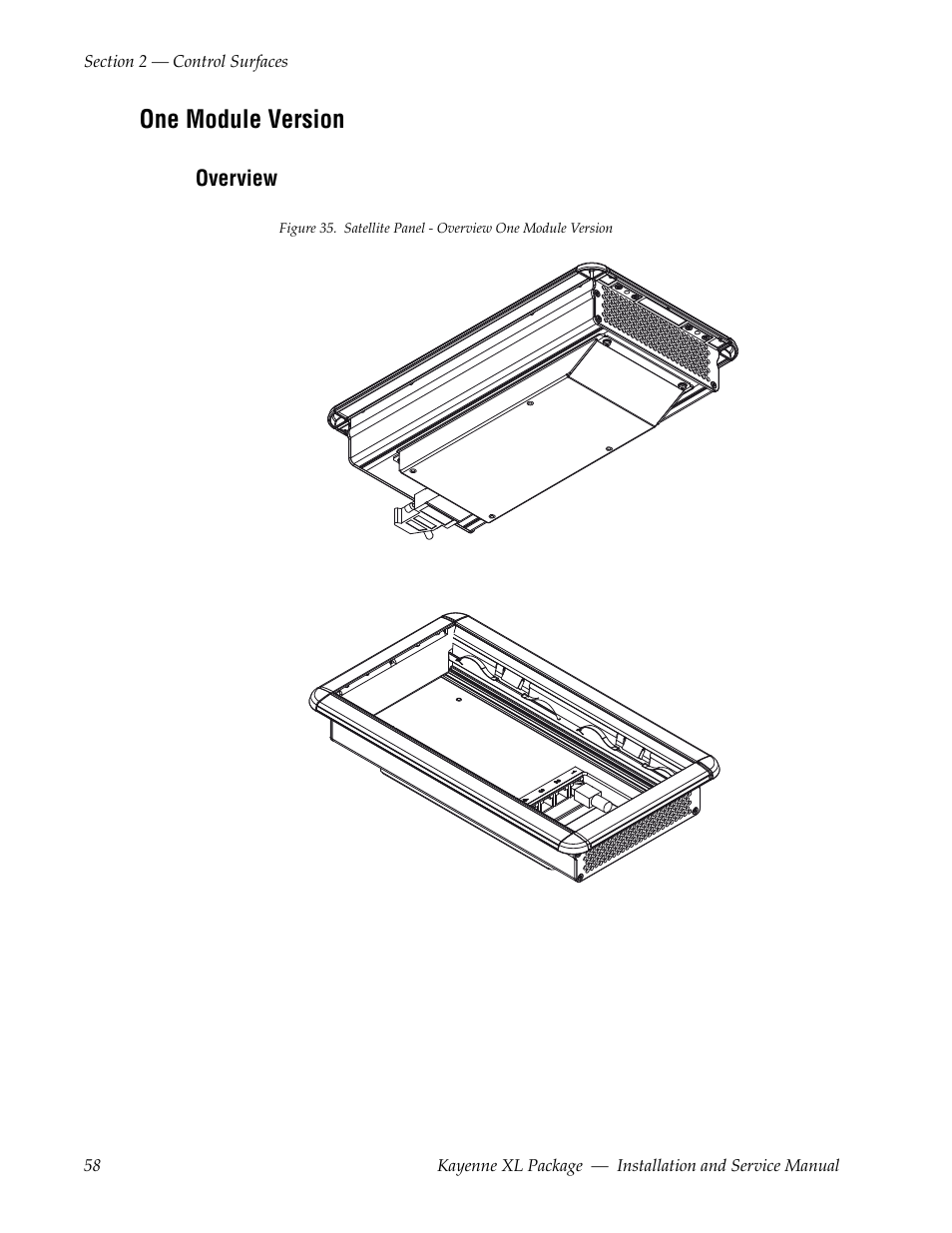 One module version, Overview | Grass Valley Kayenne XL Package Installation v.7.0.4 User Manual | Page 58 / 198