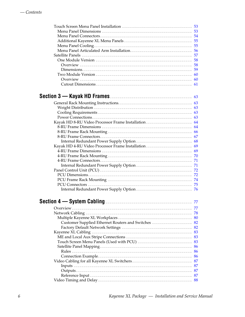 Grass Valley Kayenne XL Package Installation v.7.0.4 User Manual | Page 6 / 198