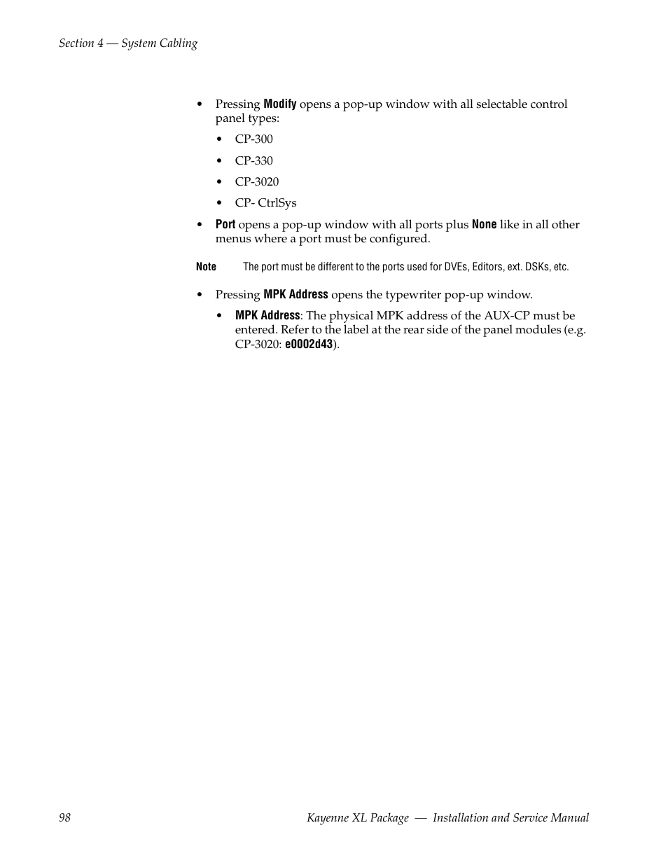 Grass Valley Kayenne XL Package Installation v.7.0.4 User Manual | Page 98 / 198