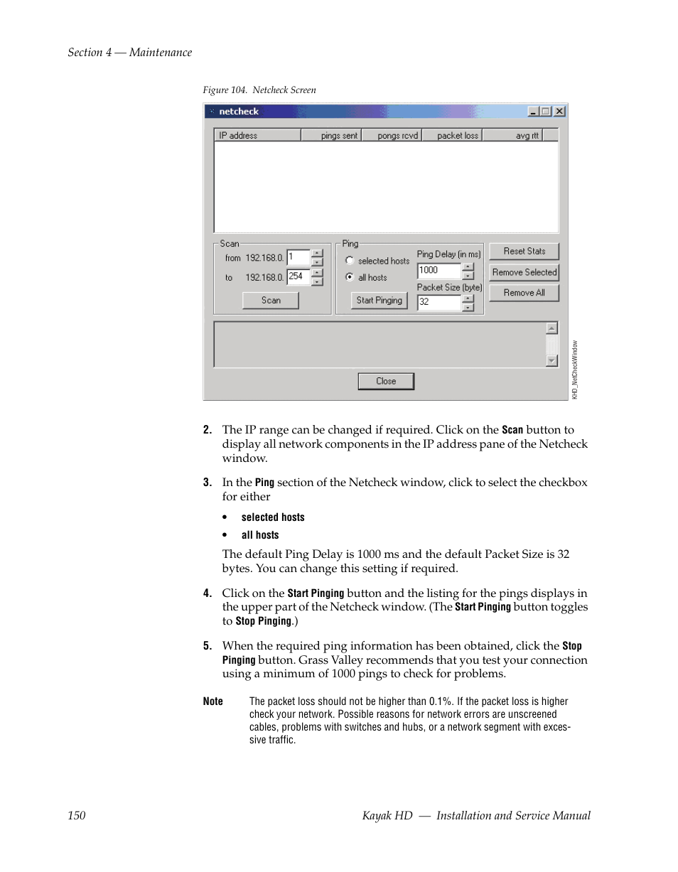 Grass Valley Kayak HD Installation v.6.8.8 User Manual | Page 150 / 184