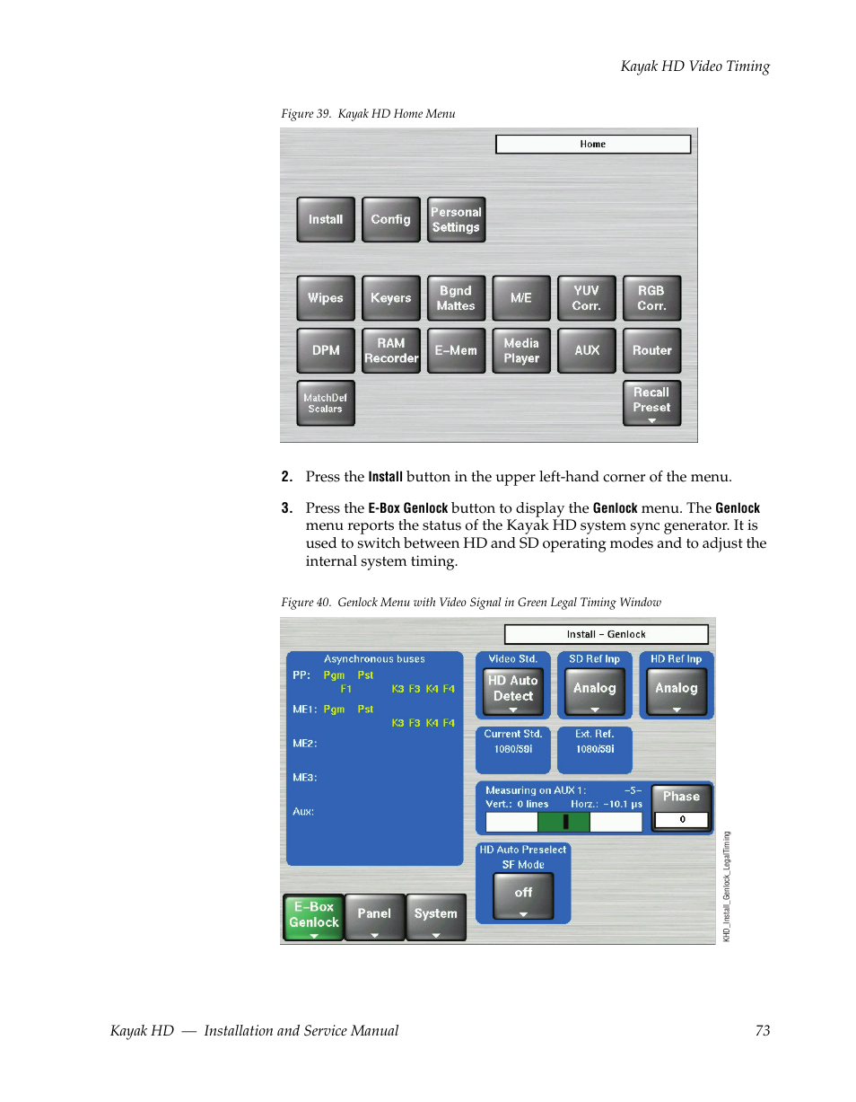 Grass Valley Kayak HD Installation v.6.8.8 User Manual | Page 73 / 184