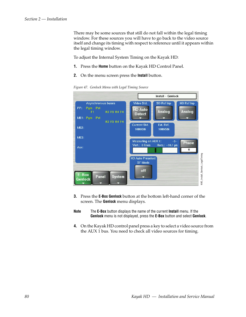 Grass Valley Kayak HD Installation v.6.8.8 User Manual | Page 80 / 184