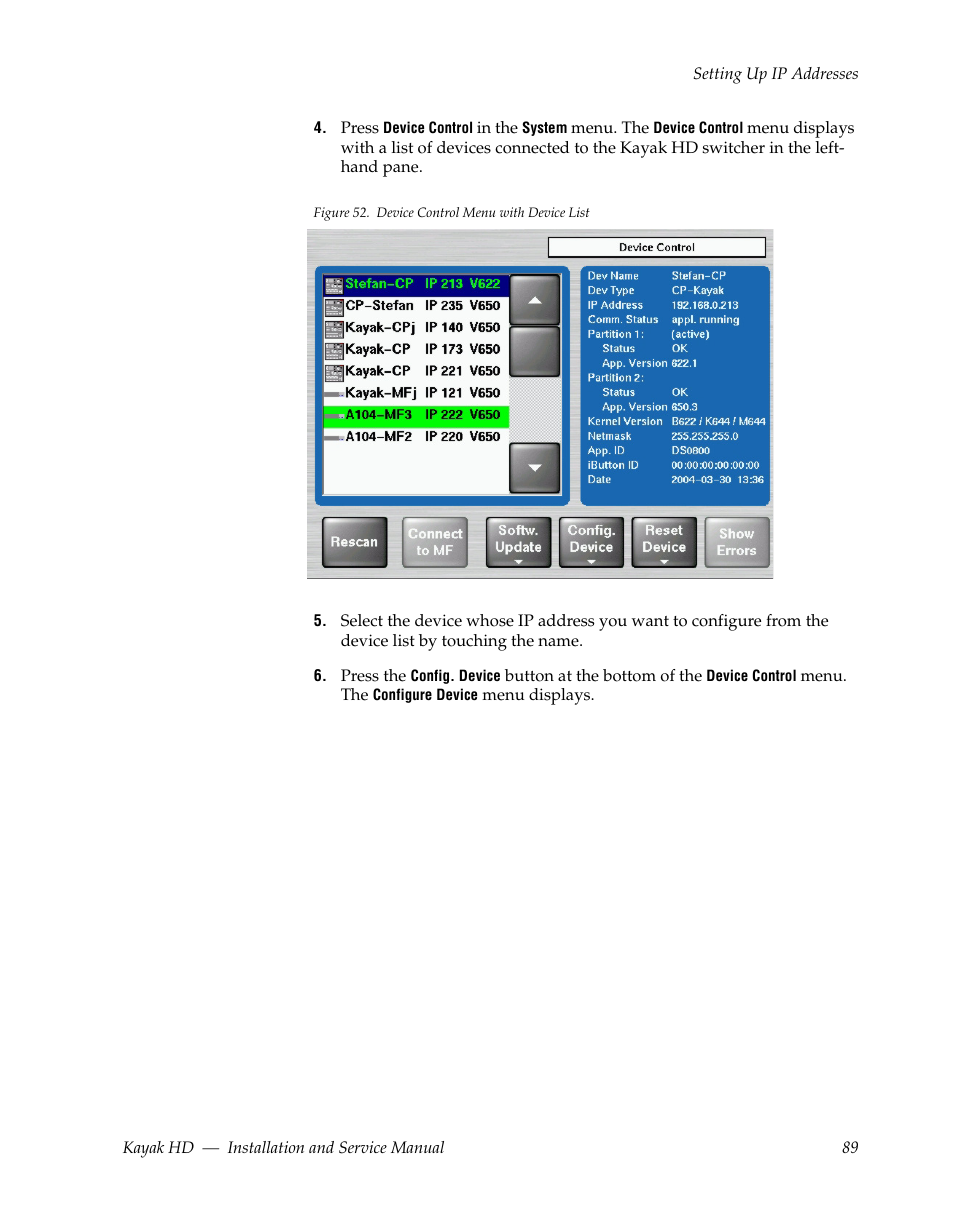 Grass Valley Kayak HD Installation v.6.8.8 User Manual | Page 89 / 184